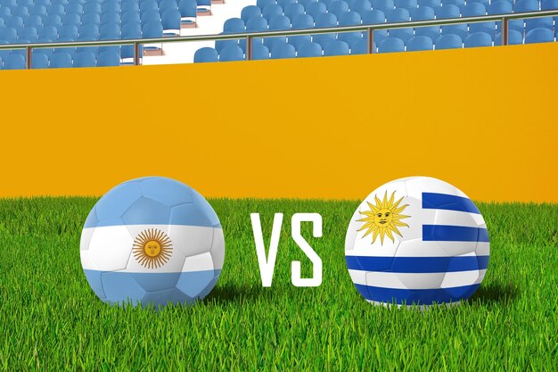 Argentina vs uruguay in stadium