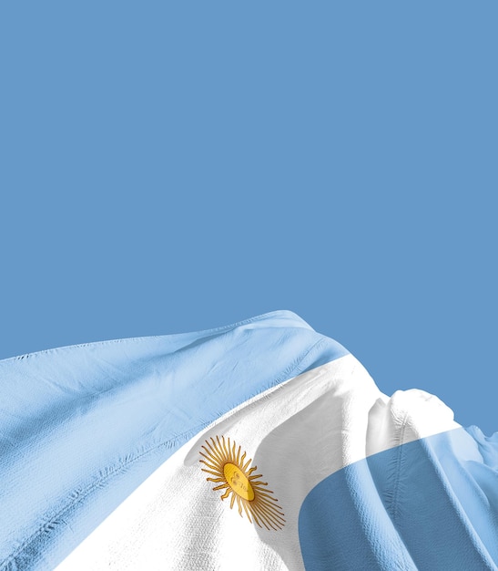 argentina waving waving in beautiful sky.