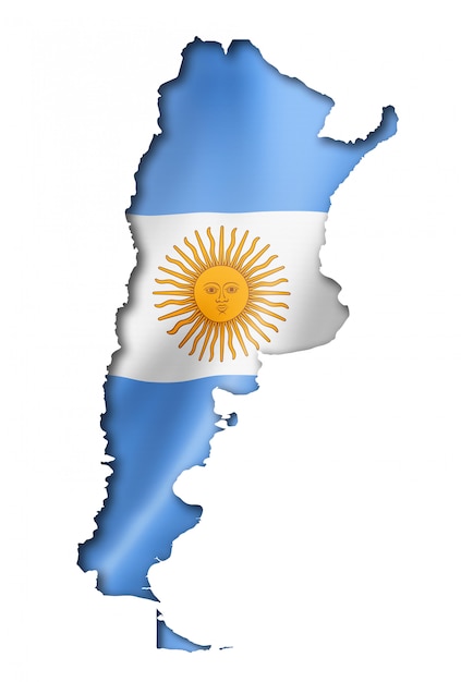 Foto mappa della bandiera argentina