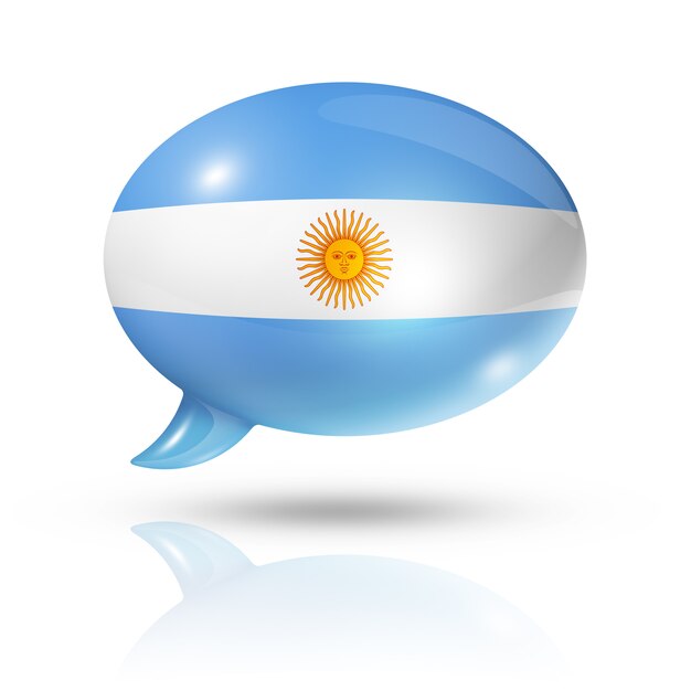 Photo argentinian flag speech bubble