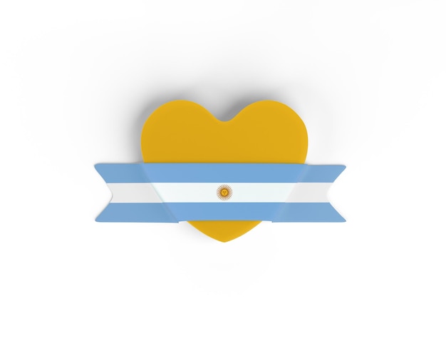 Argentinië Vlag Hart Banner