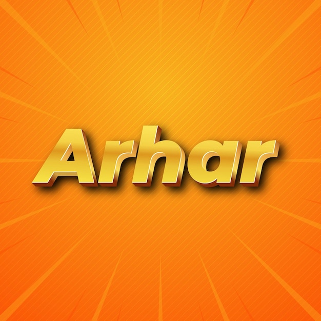 Arhar text effect gold jpg attractive background card photo confetti