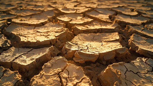 Photo arid cracked earth