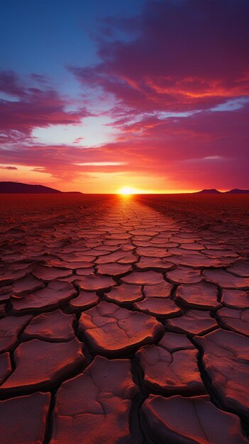 Arid expanse bathed in twilight suns farewell hues grace sandy desert vertical mobile wallpaper