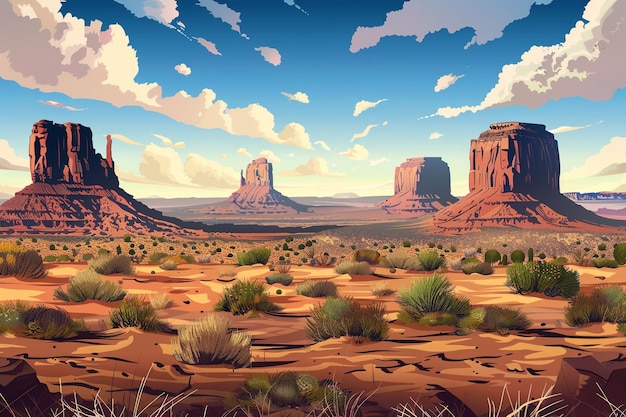 Photo arizona desert landscape background