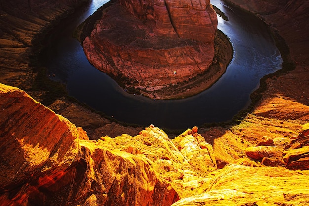 Arizona horseshoe bend of colorado river in grand canyon colorado canyon colorado river