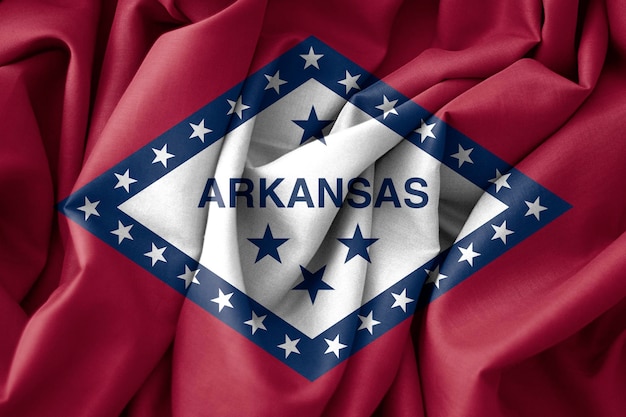 Arkansas flag usa state flag arkansas fabric flag arkansas 3d work and 3d image