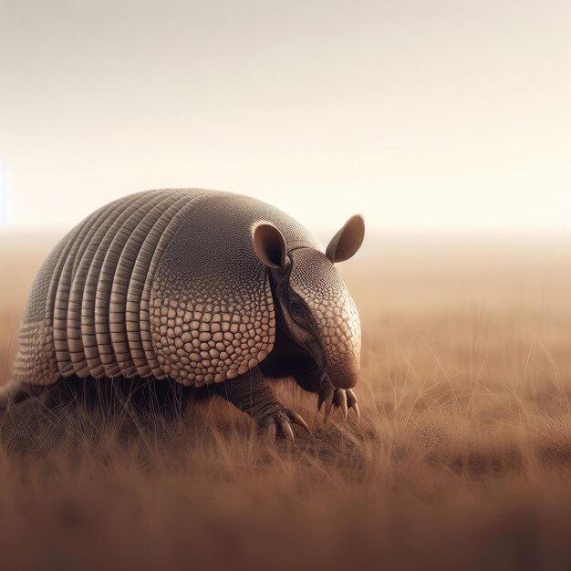 Foto armadillo sullo sfondo di un animale del deserto per i social media