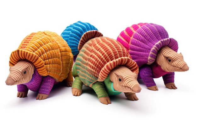 Armadillo infant playthings isolated on transparent background