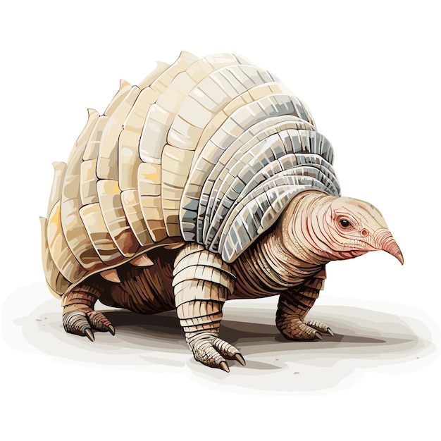 Armadillo vector on white background