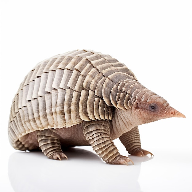 Armadillo on White Background