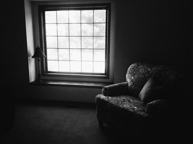 Photo armchair on floor at home