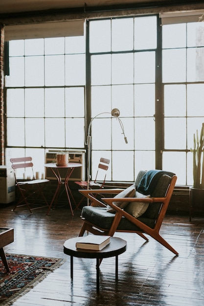 Armchair in a rustic home