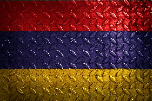 Armenia flag metal texture statistic