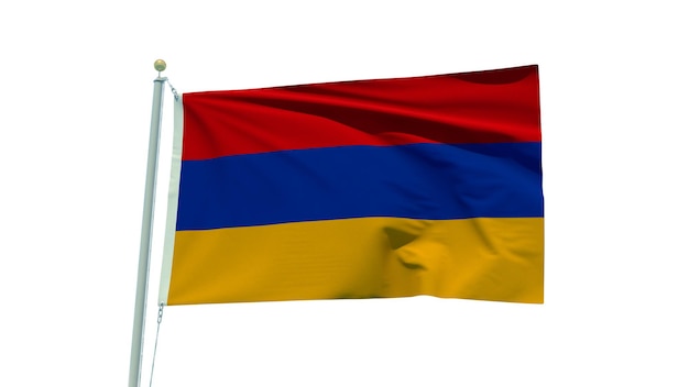 armenia flag on a white background