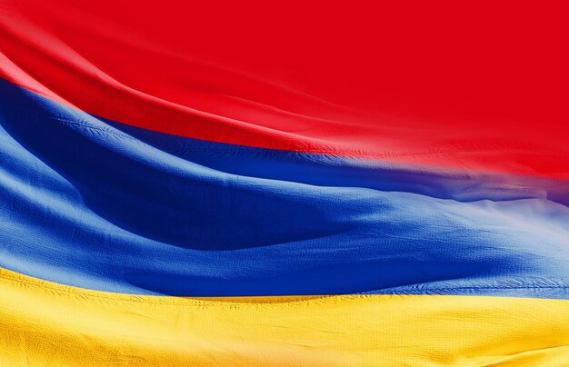 armenia waving flag in beautiful sky.