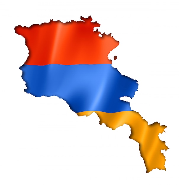 Photo armenian flag map