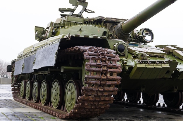 Armored tank in National Museum of the History of Ukraine in the Second World War. Memorial complex in Kiev, Ukraine