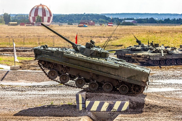 Armored tracked infantry fighting vehicle BMP3 of the Russian Army