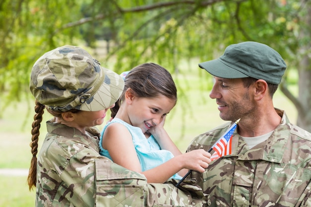 Army parents reunited with their daughter