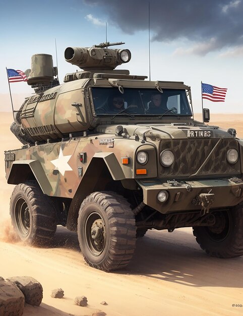army vehicle Ai image for tshirt design