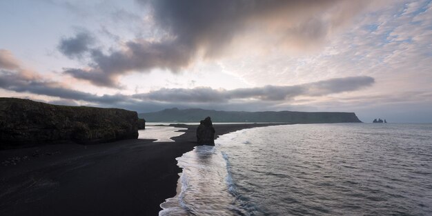 Arnardrangur stack a tourist attraction in Iceland