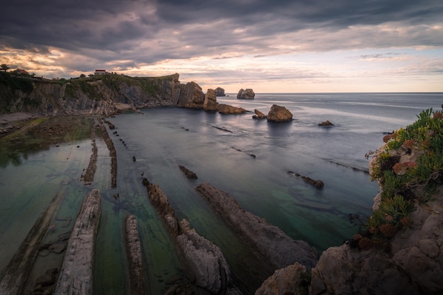 Arnia beach is located in the natural park of the Dunes of Liencres and Costa Quebrada Spain