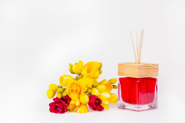 Aroma diffuser and flowers