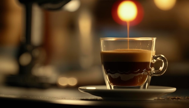 The Aroma of Italian Espresso in a Cup