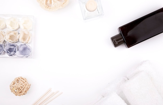 aroma sticks in glass on a white background