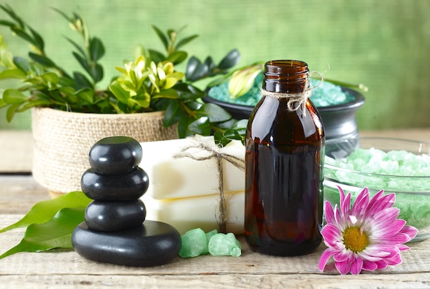 Aromatherapie accessoires in de spa