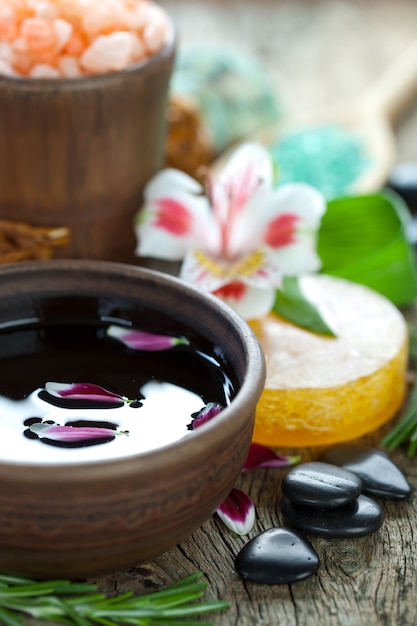 Aromatherapie accessoires in de spa