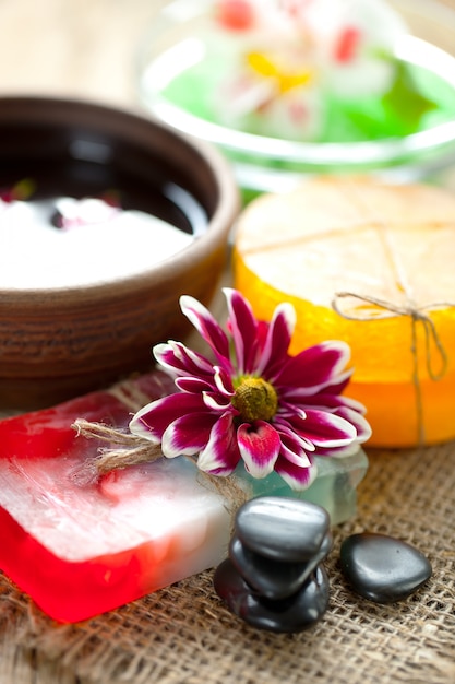 Aromatherapy accessories in spa