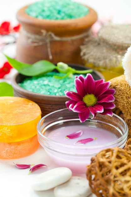 Aromatherapy accessories in spa