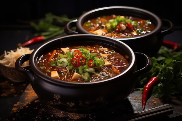 Aromatic Bowls of Hot and Sour Soup