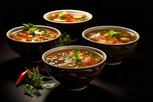 Aromatic Bowls of Hot and Sour Soup