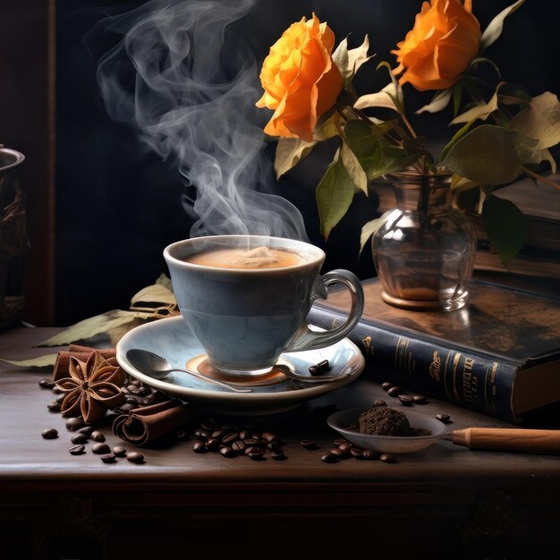 Aromatic morning coffee