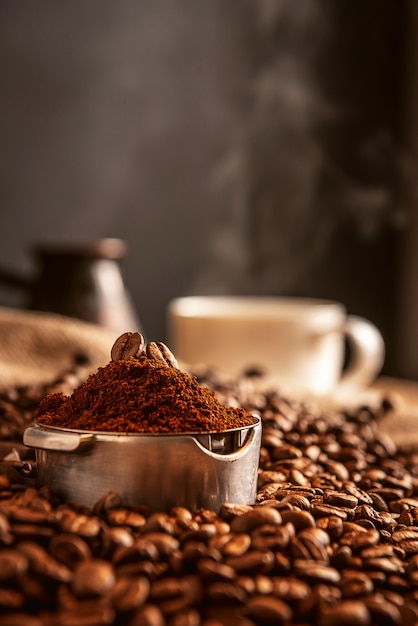 Aromatic morning coffee