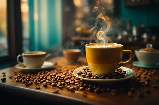 Aromatic morning coffee