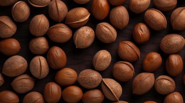 Aromatic Nutmeg Spice Horizontal Background