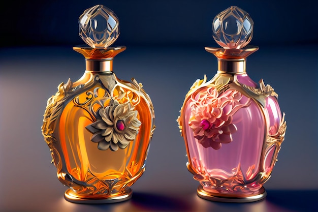 Aromatic Perfume bottles Fragrance Bottles Generative AIxA