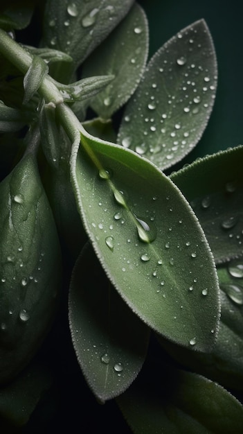 Aromatic Sage Herbs Vertical Background