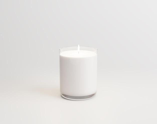 Aromatic scented candles with glass