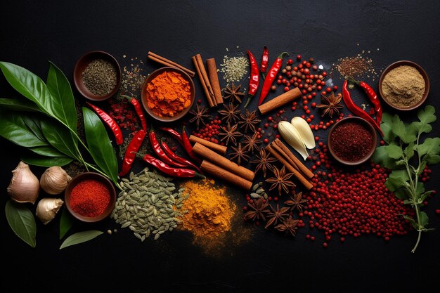 Aromatic Spices Background Generative AI