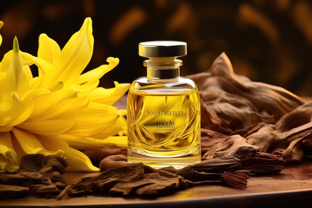 Foto aromatische olie van ylangylang