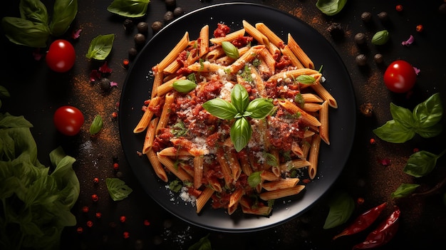 Arrabiata Concept Classic Italian Pasta Penne Delicious Fusion