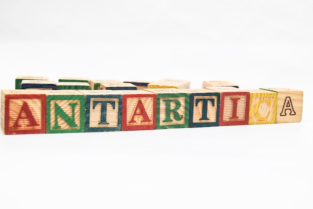 The arrangement of letters forms one word, "ANTARTICA"