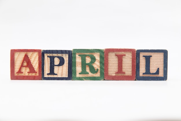The arrangement of letters forms one word, "APRIL"