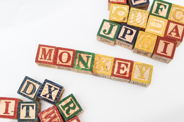 The arrangement of letters forms one word, "MONKEY"