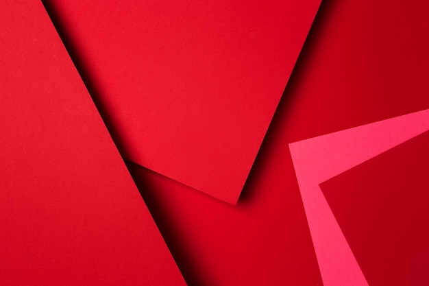 Arrangement of red paper sheets